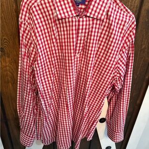 Christian Aujard Stylish Red Checkered Men's Dress Shirt